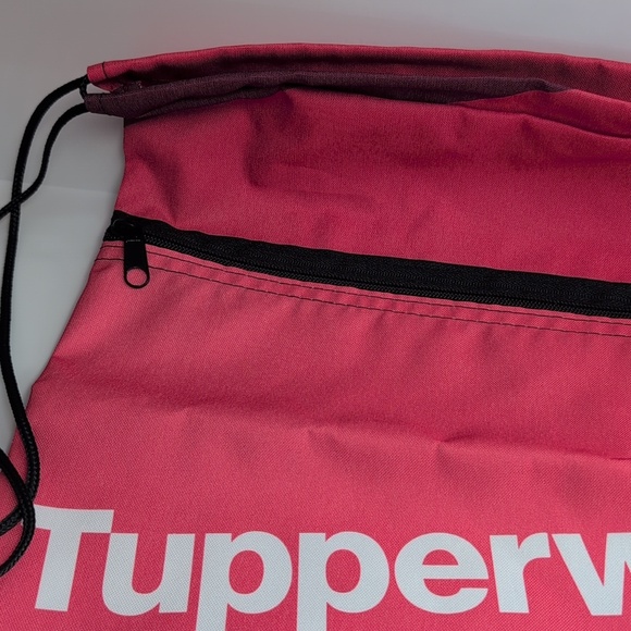Tupperware®️ Logo Drawstring Backpack with Coin/Card Holder - Picture 2 of 6